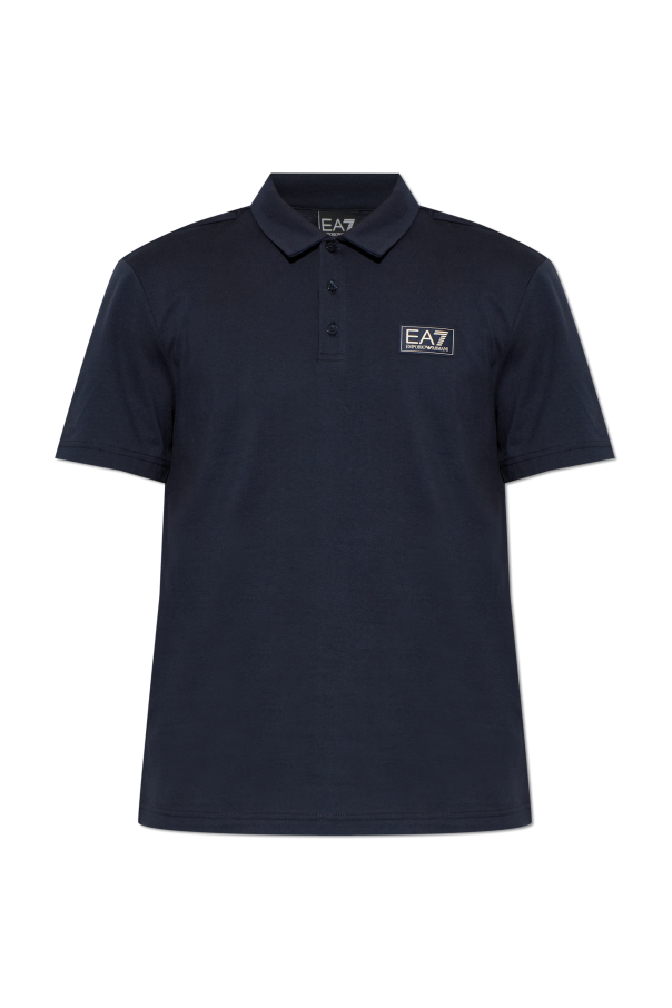 Polo with logo patch od EA7 Emporio Armani