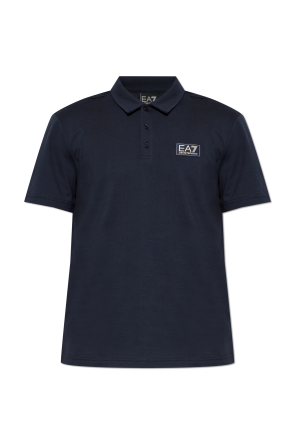 Polo with logo patch