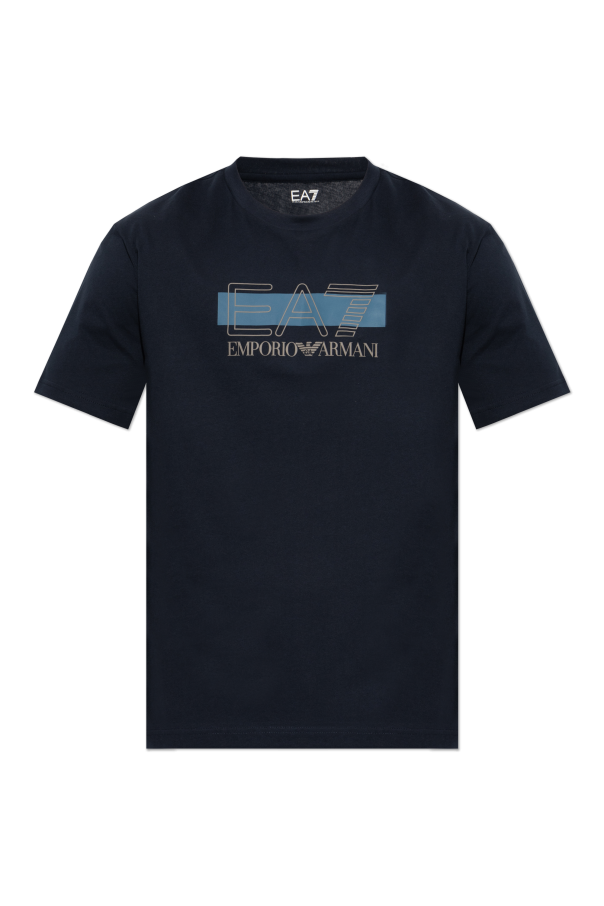 T-shirt with printed logo od EA7 Emporio Armani