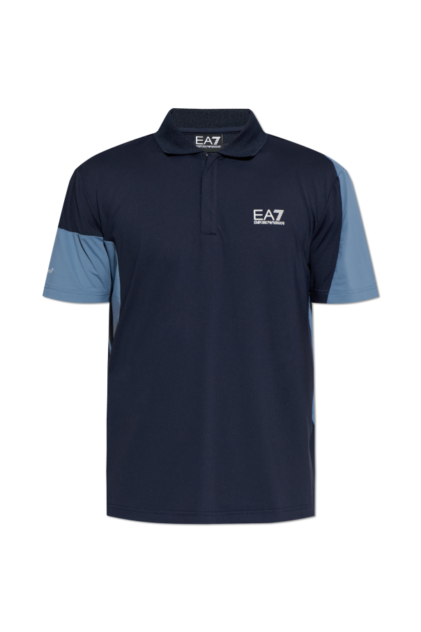 Polo shirt with printed logo od EA7 Emporio Armani