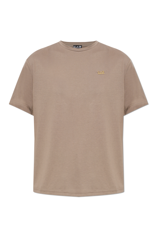 T-shirt with an appliqué in the shape of a logo od EA7 Emporio Armani