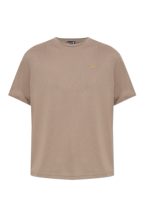 T-shirt with an appliqué in the shape of a logo