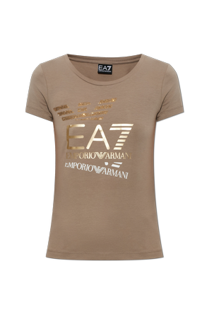 Printed T-shirt with Shimmering Sequins