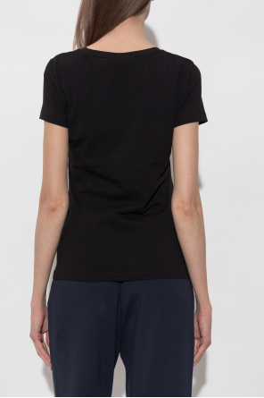 EA7 Emporio Armani T-shirt with a print and shimmering sequins