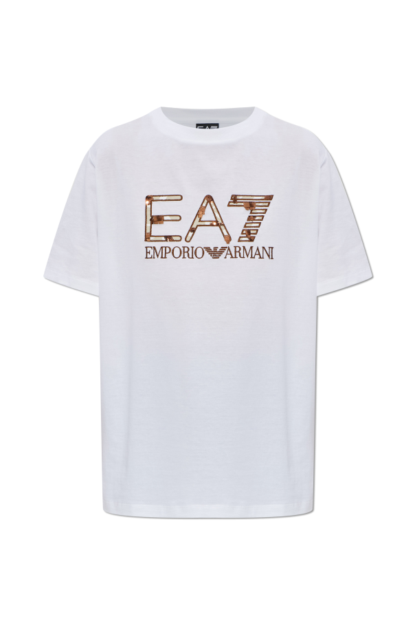 T-shirt with shimmering sequins od EA7 Emporio Armani