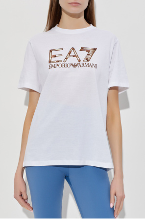 EA7 Emporio Armani Camiseta con lentejuelas brillantes