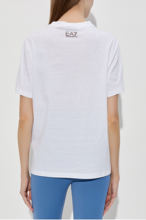 EA7 Emporio Armani Camiseta con lentejuelas brillantes