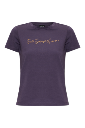 T-shirt with sequin logo