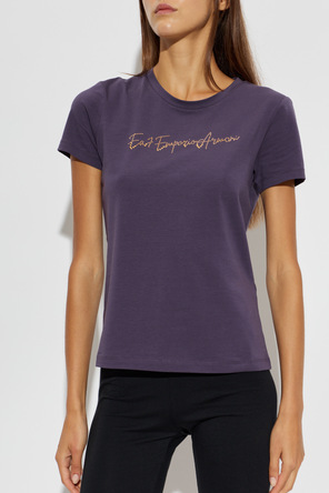 EA7 Emporio Armani T-shirt z cekinowym logo