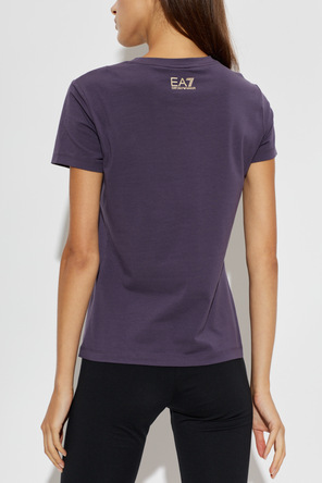 EA7 Emporio Armani T-shirt z cekinowym logo