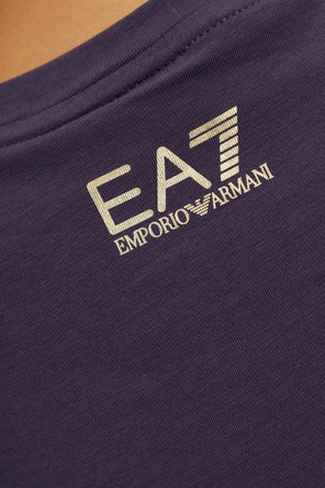 EA7 Emporio Armani T-shirt z cekinowym logo