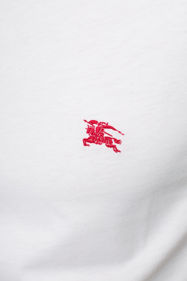 White Logo-embroidered T-shirt Burberry - Vitkac Germany