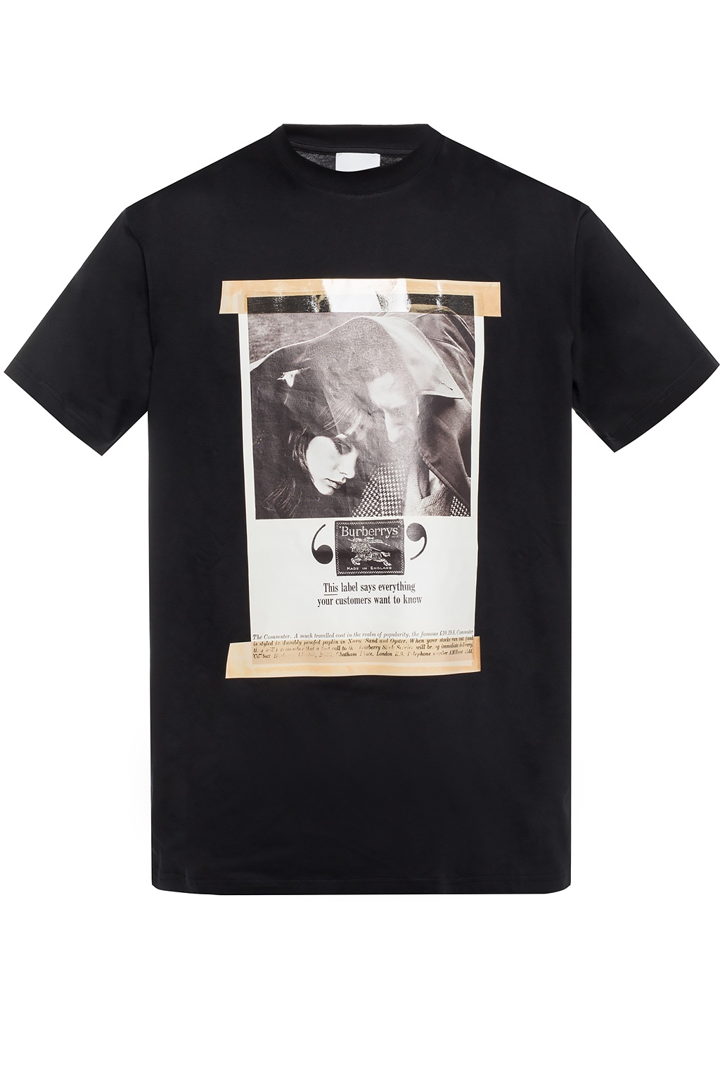 Black Printed T-shirt Burberry - Vitkac France