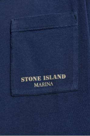 Stone Island T-shirt z kieszenią