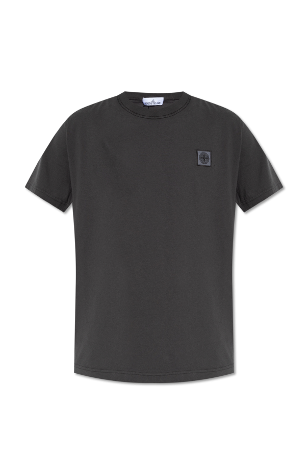 Stone Island T-shirt z naszywką z logo