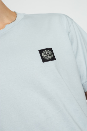Stone Island T-shirt laced with logo patch