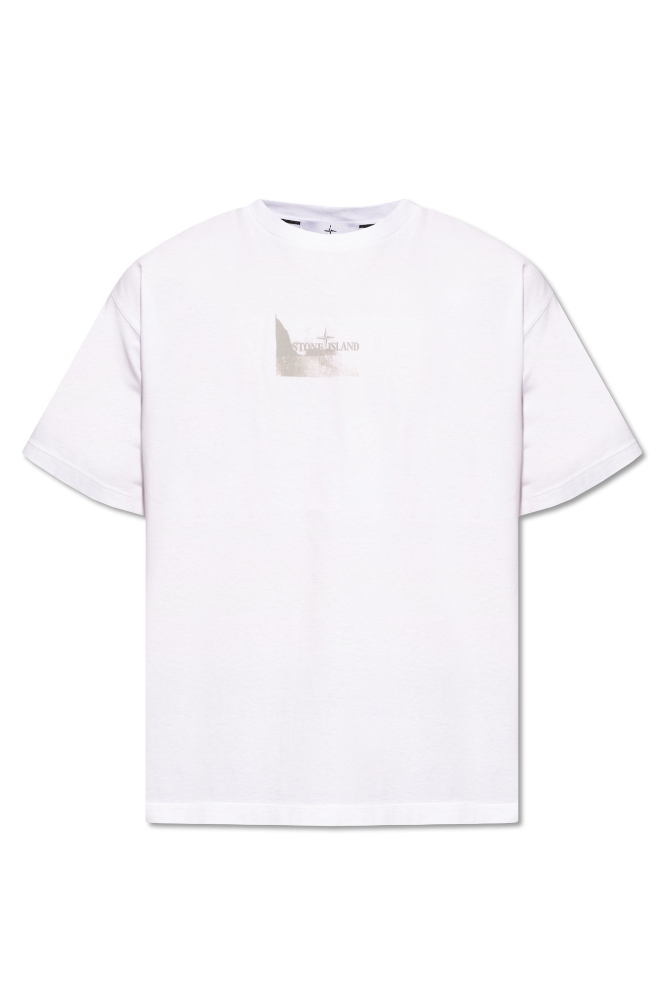 White T-shirt with logo Stone Island - Vitkac Italy