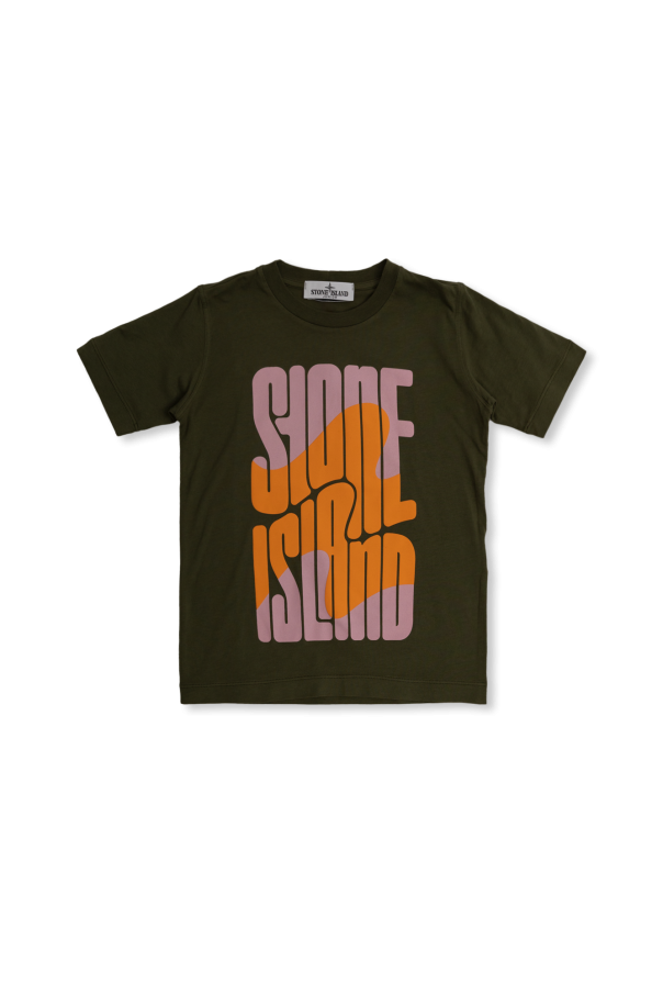 T-shirt with logo od Stone Island Kids