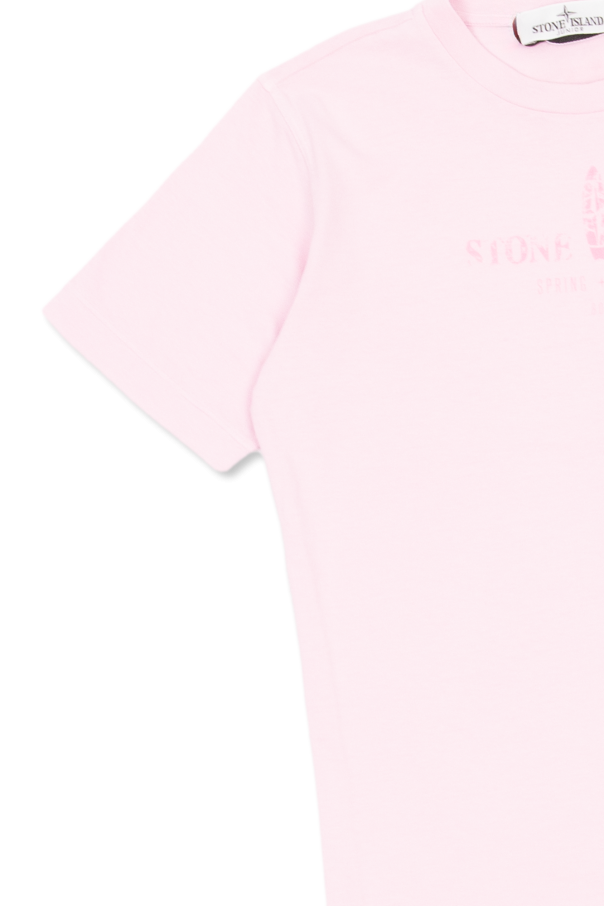 Stone Island Kids T-shirt z nadrukiem