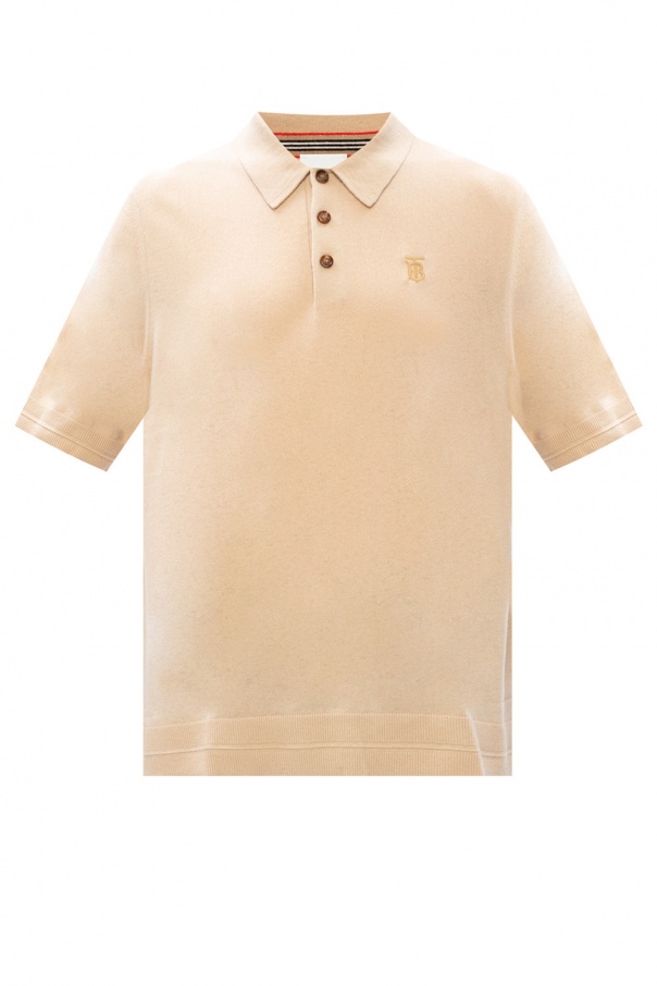 Cotton Polo Shirt in Soft fawn - Men