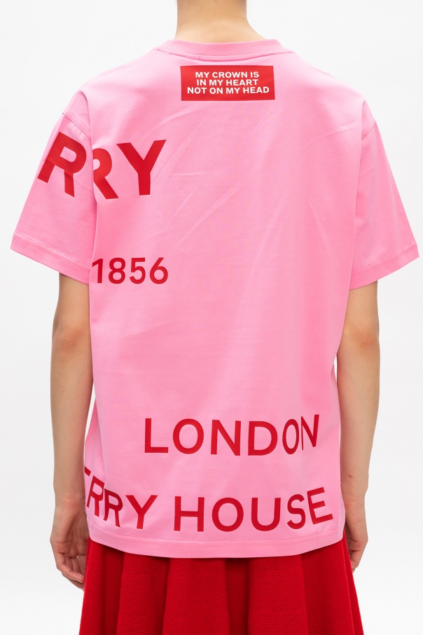 Pink Printed T-shirt Burberry - Vitkac Italy