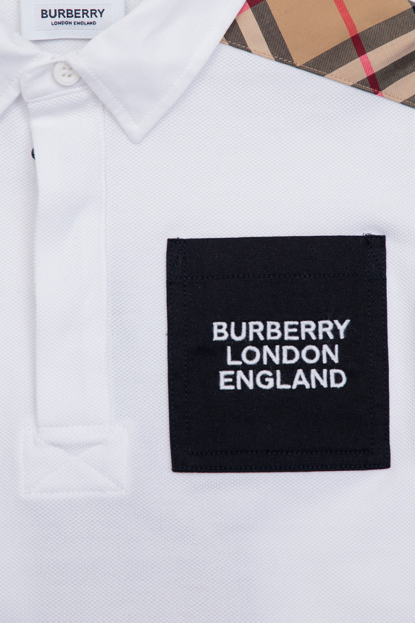 Burberry Kids Polo logo across centre chest