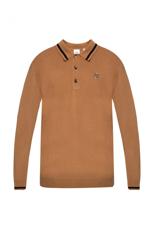 Burberry Long-sleeved cashmere polo shirt