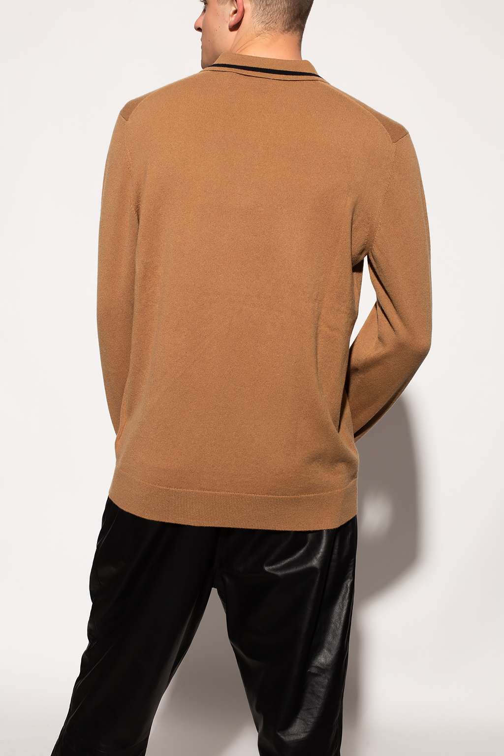 Burberry Long-sleeved cashmere polo shirt