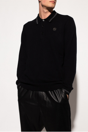 Burberry Long-sleeved cashmere polo shirt