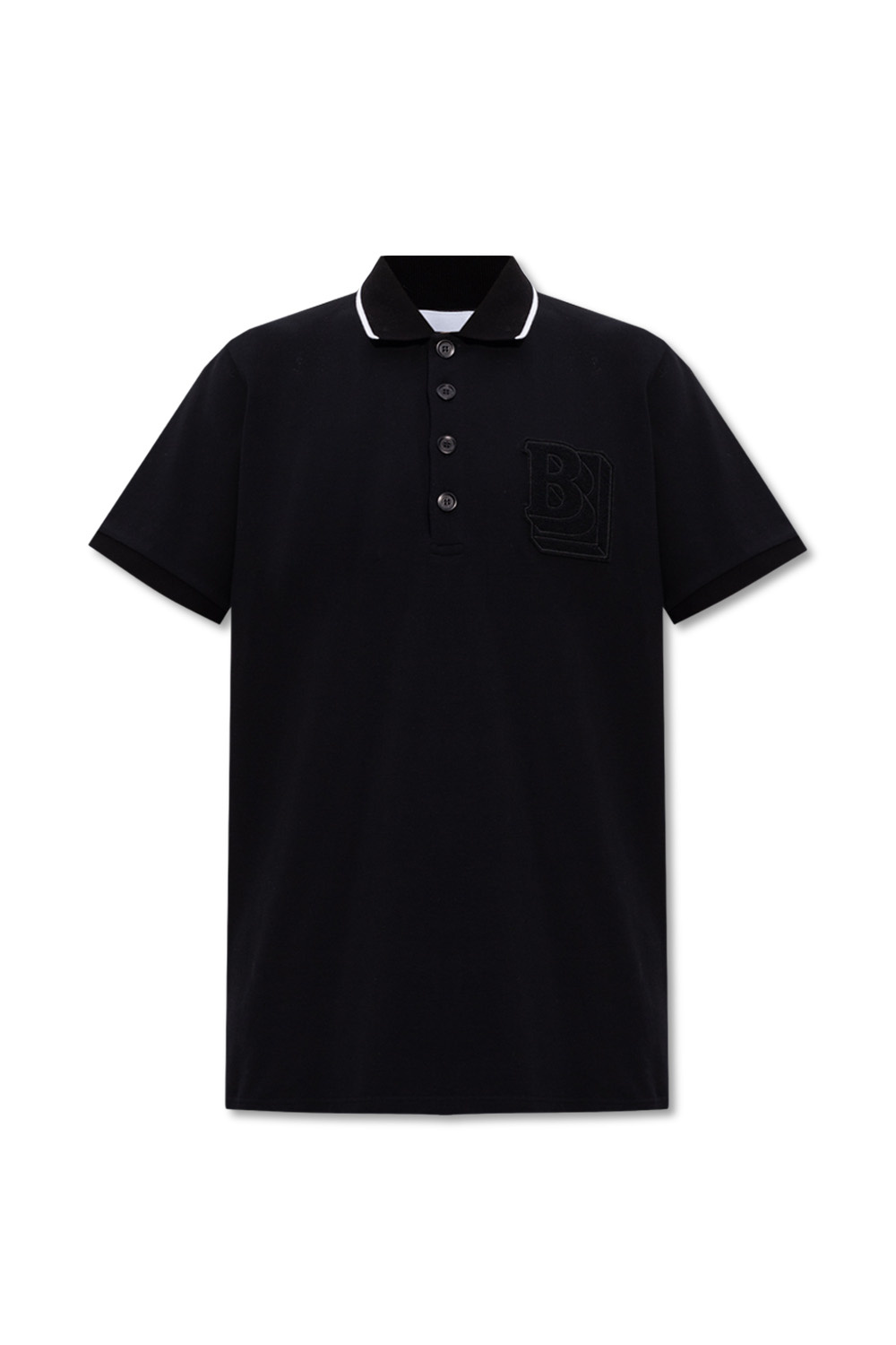 Burberry Polo Ralph Lauren Granatowy T-shirt o dopasowanym kroju z okrągłym dekoltem