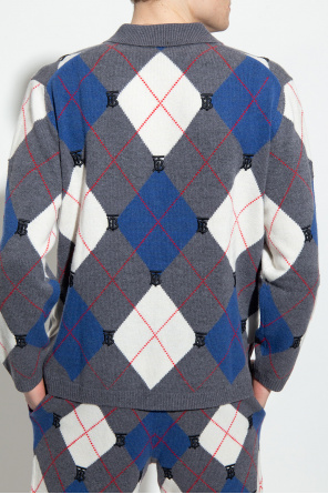 burberry polo ‘Abbott’ sweater with collar