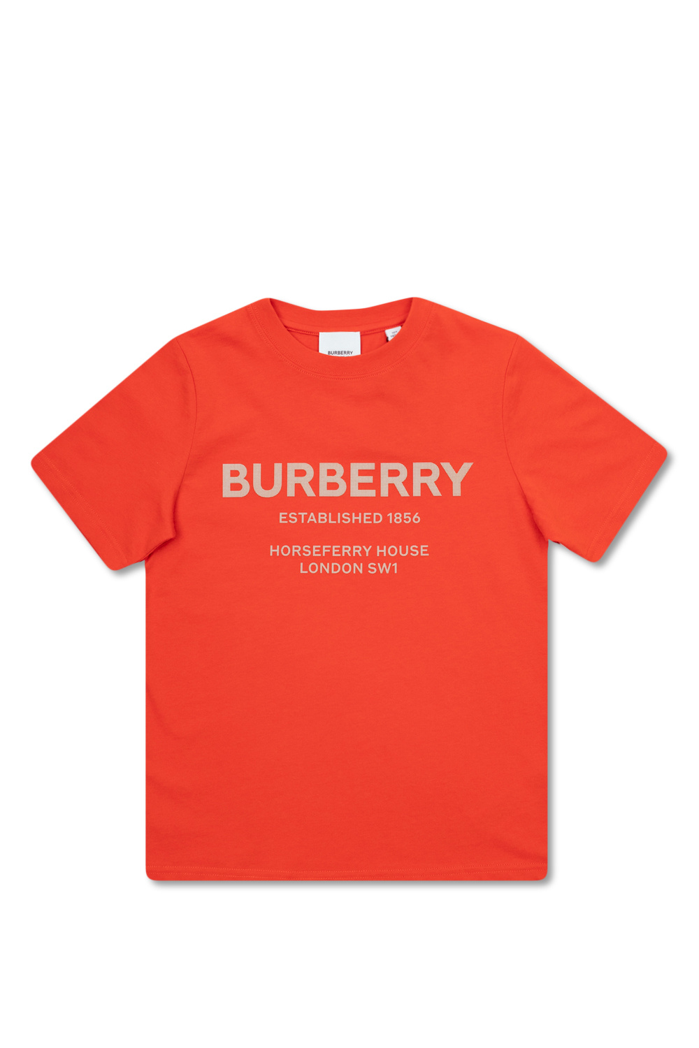 Burberry Kids Girls Mini Me Orange Beige Monogram Shirt Dress
