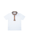 Burberry Kids WHITE ‘Johane’ polo shirt with logo