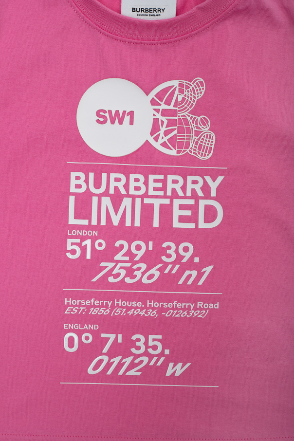 burberry reversible Kids ‘Joel’ T-shirt with logo