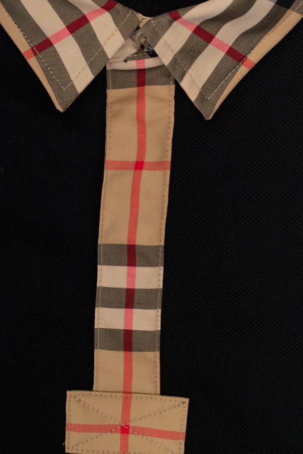 Burberry Kids ‘Johane’ polo button shirt with short sleeves