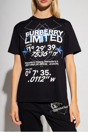 Burberry FLIP-FLOPS ‘Carrick Star’ T-shirt with logo