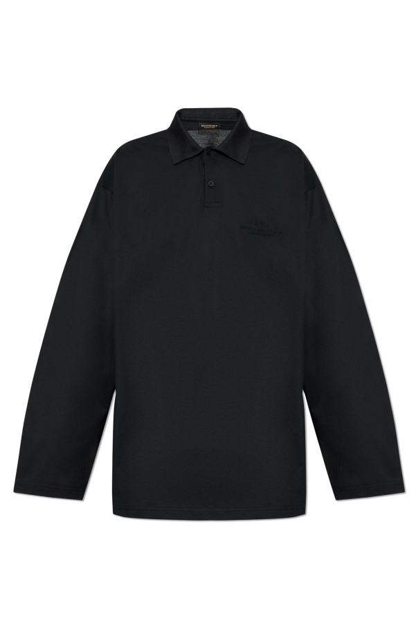 Cotton long-sleeve polo, zdjęcie 1 Cotton long-sleeve polo od Balenciaga