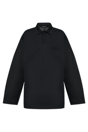 Polo de manga larga de algodón