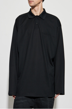 Balenciaga Baumwoll-Poloshirt mit langen Ärmeln