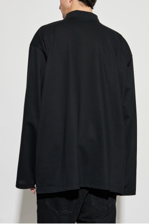 Balenciaga Baumwoll-Poloshirt mit langen Ärmeln