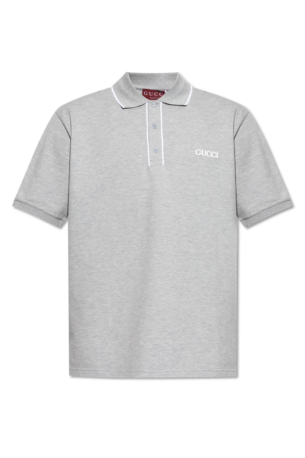 Polo with embroidered logo od Gucci