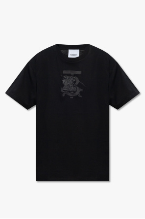 printed t shirt burberry t shirt black