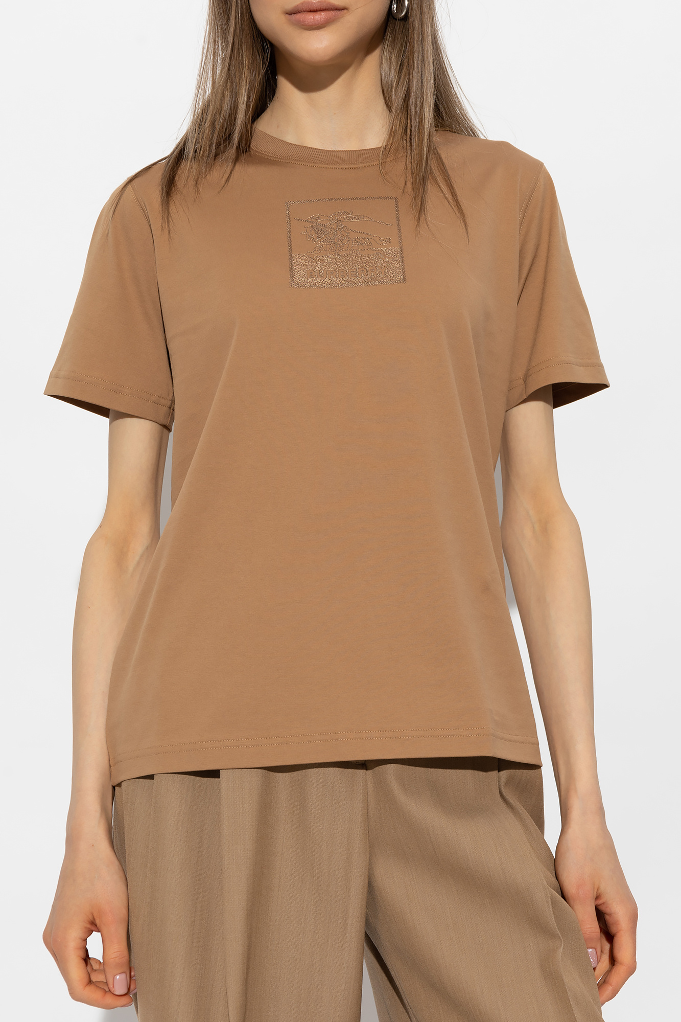 Burberry ’Margot’ logo-embroidered T-shirt