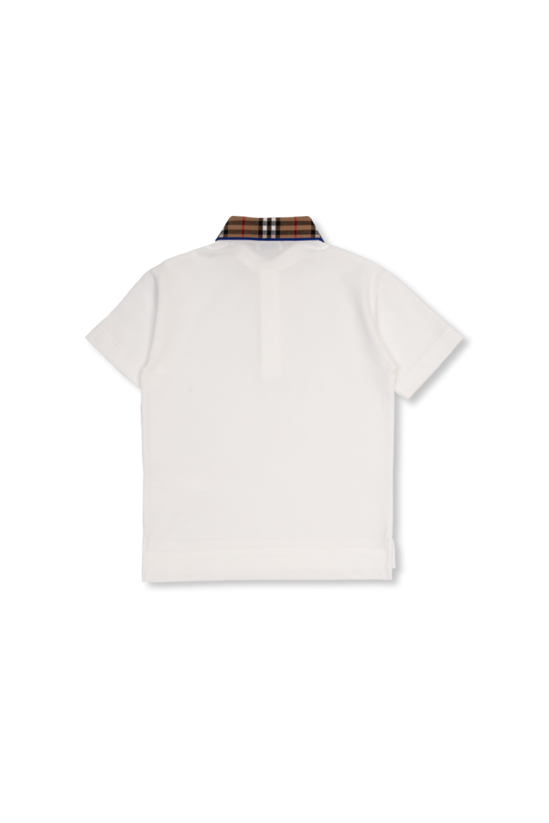 Burberry Kids Cotton polo flatknit shirt