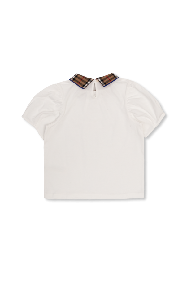 Burberry Kids Top with short sleeves