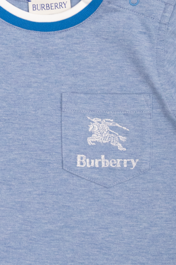 Burberry Kids T-shirt z wyszytym logo ‘Cedar’