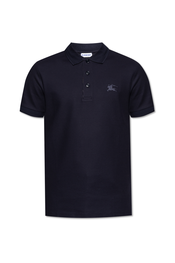 Polo with embroidered logo od Burberry