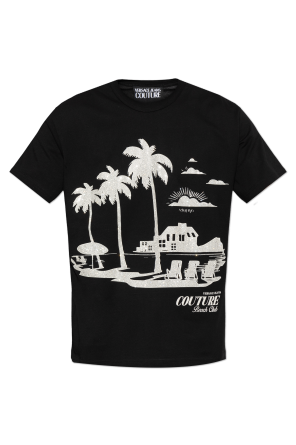 T-shirt with print and shimmering sequins