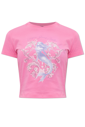T-shirt z nadrukiem i połyskującymi cekinami