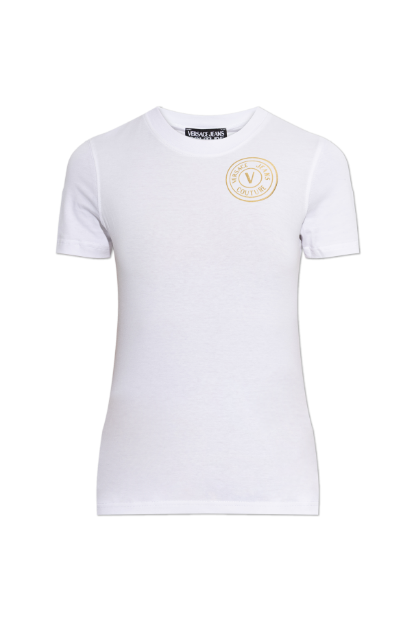 Top with printed logo od Versace Jeans Couture